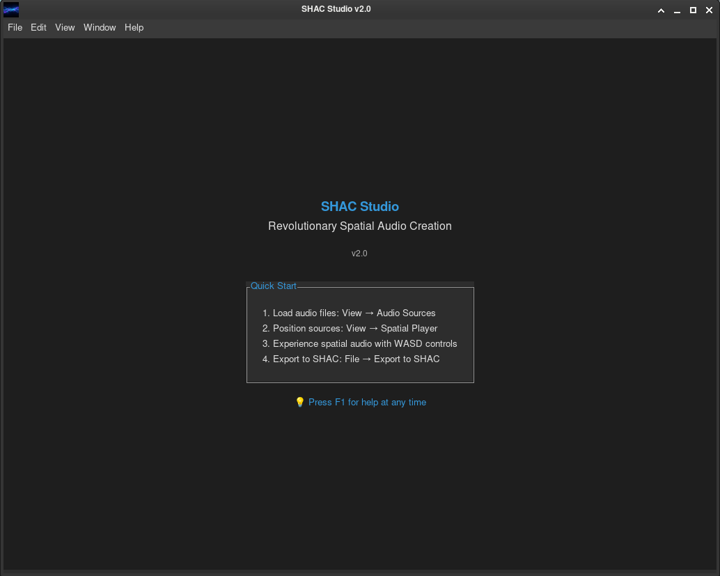 SHAC Studio Main Interface